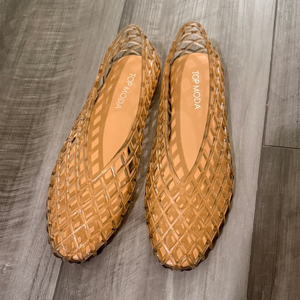 TOP Moda Women's Brown Mesh Flats